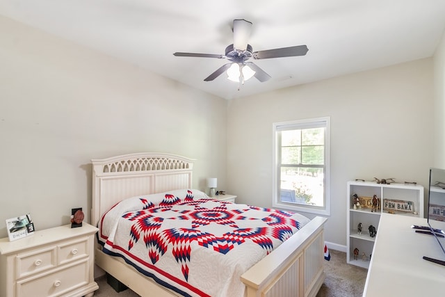 465 Choc Hill Rd, Dothan, AL 36303 - bedroom with light colored carpet and a ceiling fan