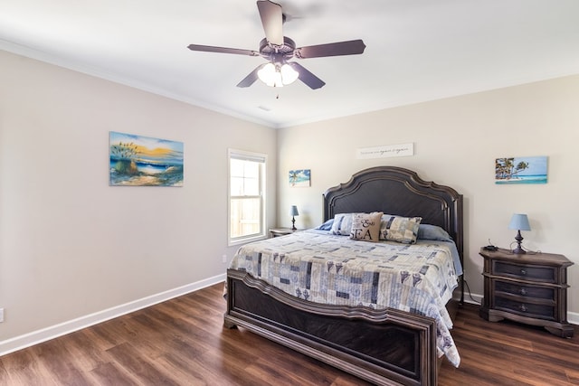 465 Choc Hill Rd, Dothan, AL 36303 - bedroom featuring wood finished floors, crown molding, and a ceiling fan