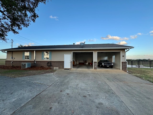 view of front of property featuring central AC