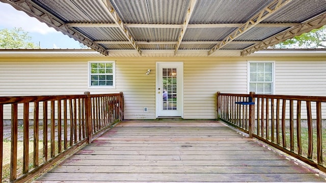 view of wooden deck