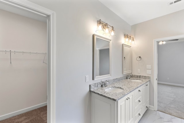 bathroom with vanity