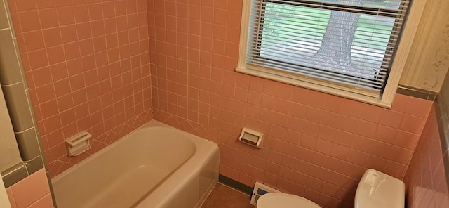 1109 Sumter St, Dothan, AL 36301 - bathroom with tile walls and tile patterned flooring