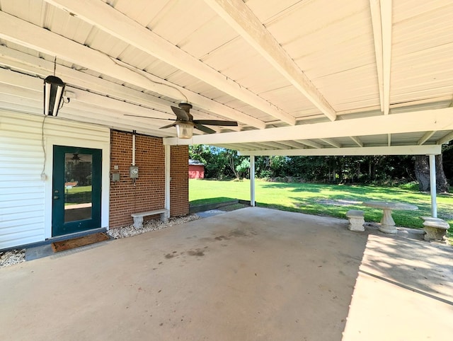 602 Cobb Rd, Dothan, AL 36301 - view of patio / terrace with a ceiling fan