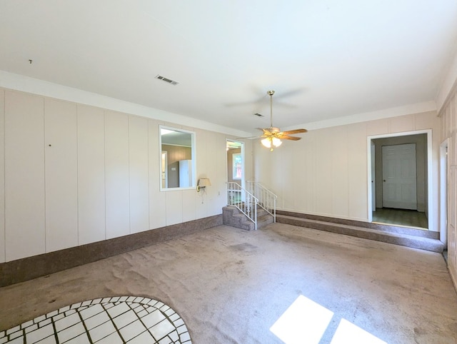 602 Cobb Rd, Dothan, AL 36301 - spare room featuring a ceiling fan and crown molding