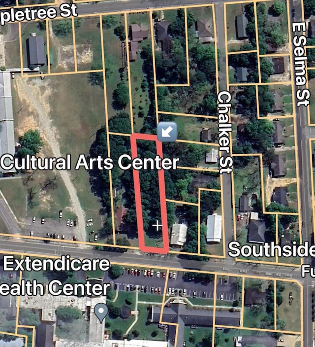959 S Saint Andrews St, Dothan, AL 36301 - aerial overview of property's location featuring property boundaries highlighted