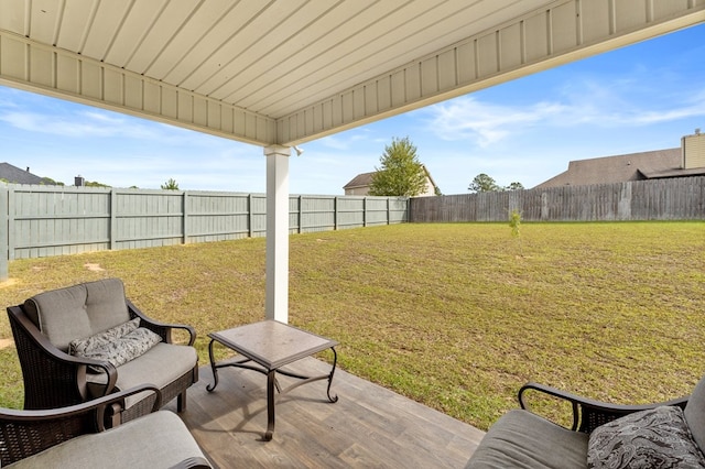 view of patio with an outdoor hangout area