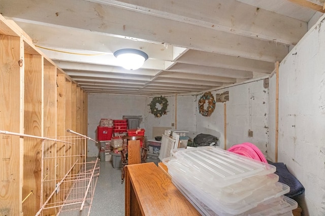 view of storage room