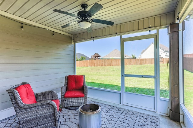 120 Puent Dr, Dothan, AL 36301 - sunroom with ceiling fan