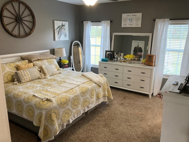 view of carpeted bedroom