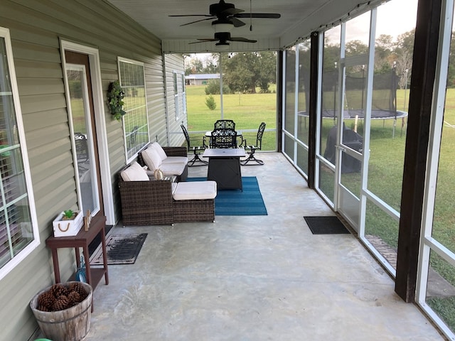 view of sunroom / solarium