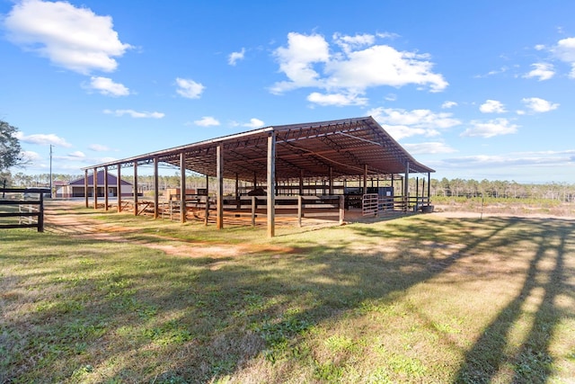 exterior space featuring a rural view