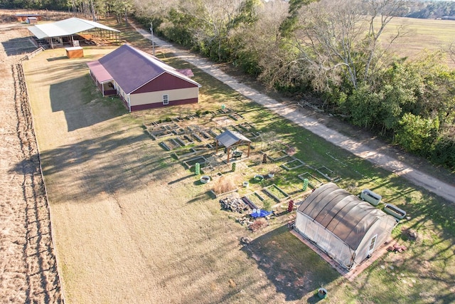 bird's eye view with a rural view