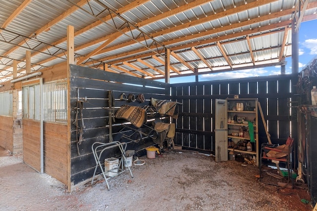 view of horse barn