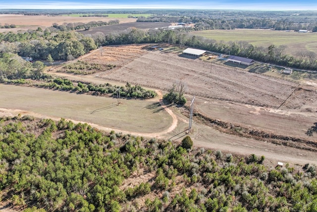 drone / aerial view featuring a rural view