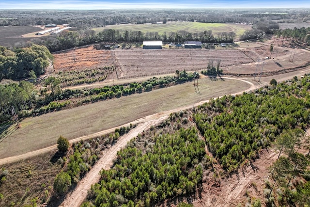 bird's eye view featuring a rural view