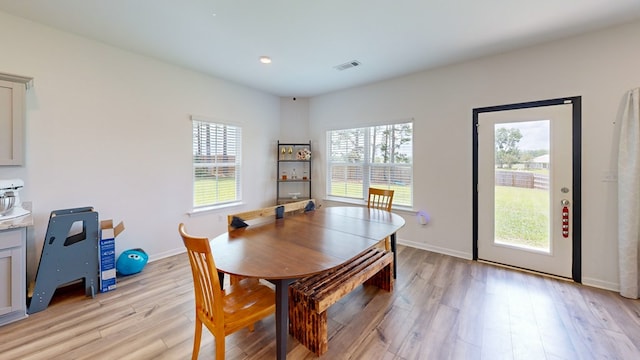 469 Lantana Ct, Rehobeth, AL 36301 - dining space with light wood-type flooring, baseboards, and recessed lighting
