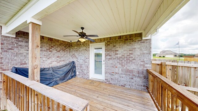 160 Sandbed Rd, Newton, AL 36352 - wooden deck featuring ceiling fan