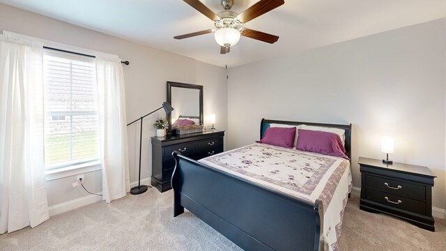 160 Sandbed Rd, Newton, AL 36352 - bedroom featuring light colored carpet and ceiling fan
