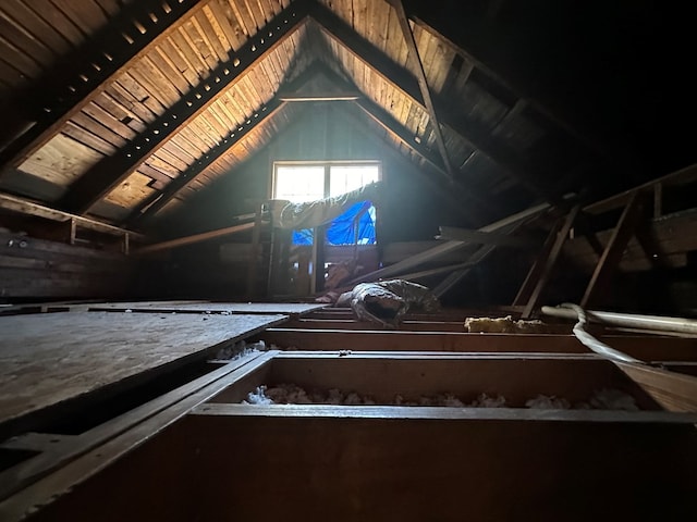 view of attic