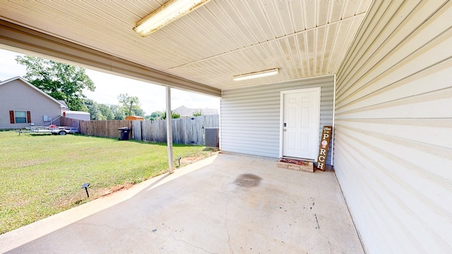 view of patio with fence