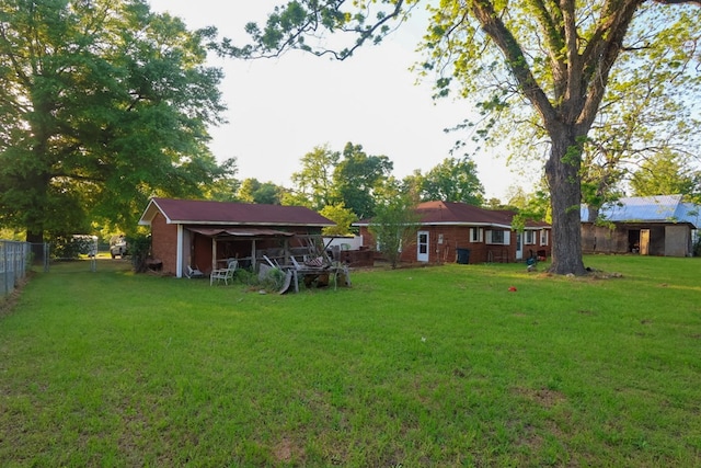 407 S Washington St, Columbia, AL 36319 - view of yard with an outdoor structure and fence