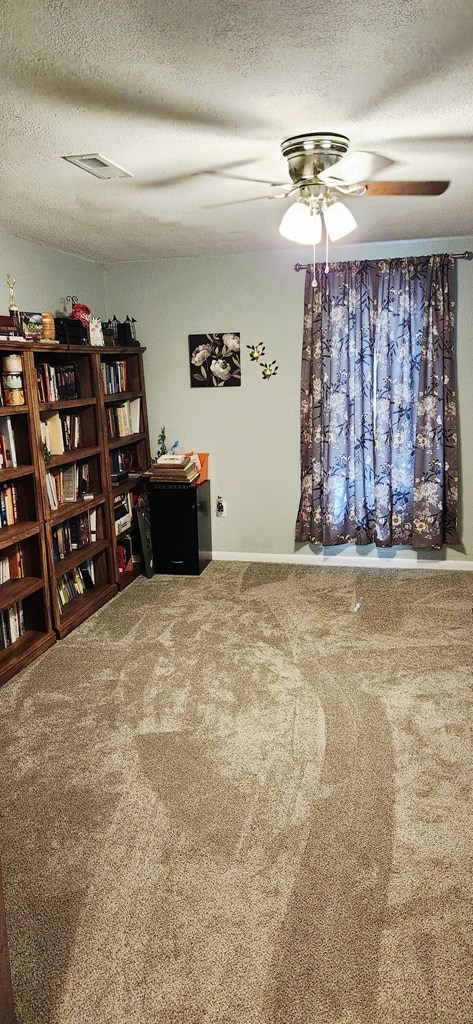 207 W Pullum St, Samson, AL 36477 - carpeted home office featuring ceiling fan and a textured ceiling