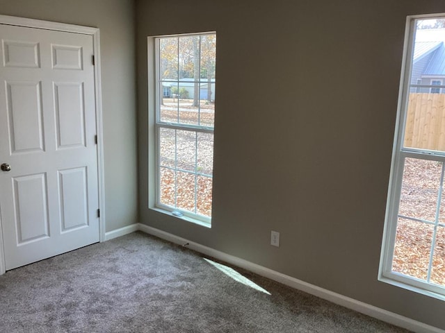 unfurnished room with carpet