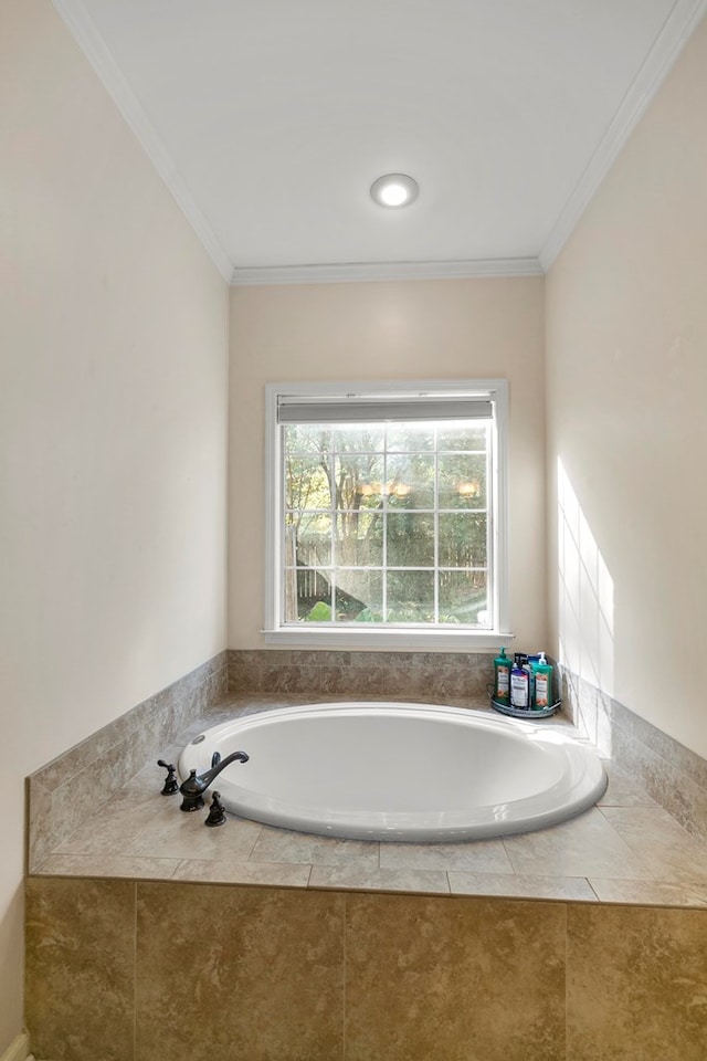 108 Mulberry Ct, Dothan, AL 36303 - bathroom featuring a bath and ornamental molding
