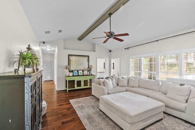 108 Mulberry Ct, Dothan, AL 36303 - living room featuring ceiling fan and dark wood-type flooring