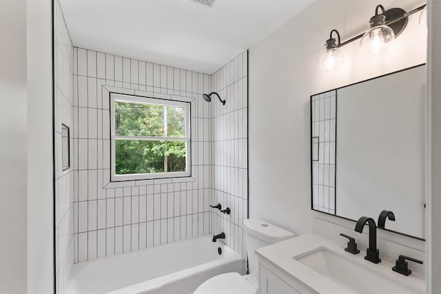 685 Hodgesville Rd, Dothan, AL 36301 - bathroom with shower / bathtub combination, toilet, and vanity