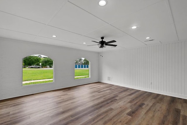 685 Hodgesville Rd, Dothan, AL 36301 - unfurnished room with ceiling fan, recessed lighting, and wood finished floors