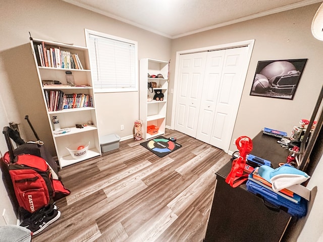 178 W Lawrence Harris Hwy, Slocomb, AL 36375 - game room featuring crown molding and wood finished floors