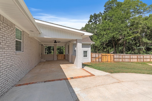 view of patio with a carport