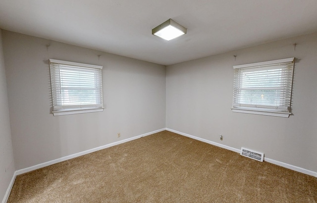 unfurnished room featuring carpet flooring and a wealth of natural light