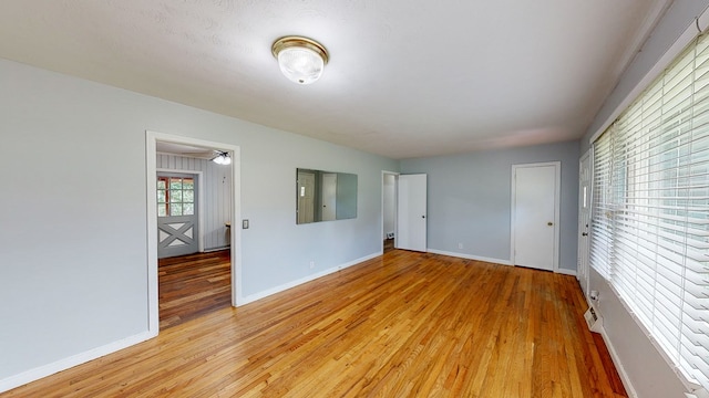 unfurnished bedroom featuring light hardwood / wood-style flooring