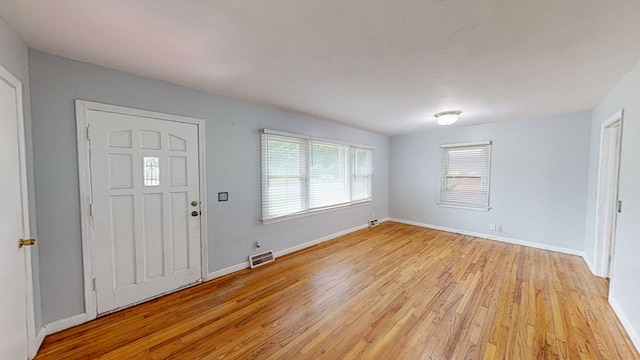 foyer entrance featuring light hardwood / wood-style floors