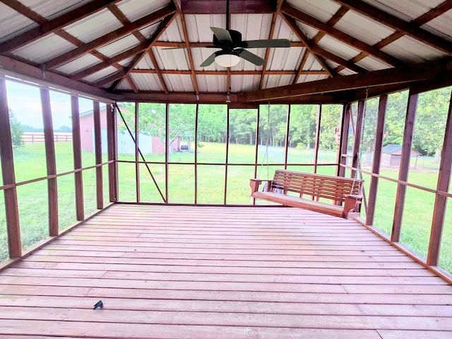 2230 W County Road 16, Headland, AL 36345 - unfurnished sunroom with a ceiling fan