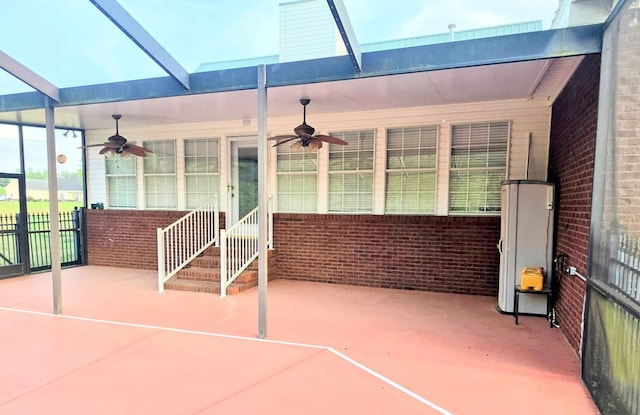 2230 W County Road 16, Headland, AL 36345 - unfurnished sunroom featuring a ceiling fan