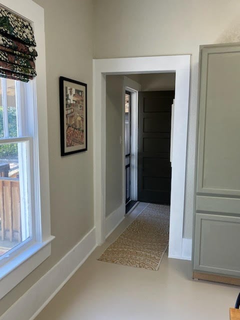 hallway with baseboards