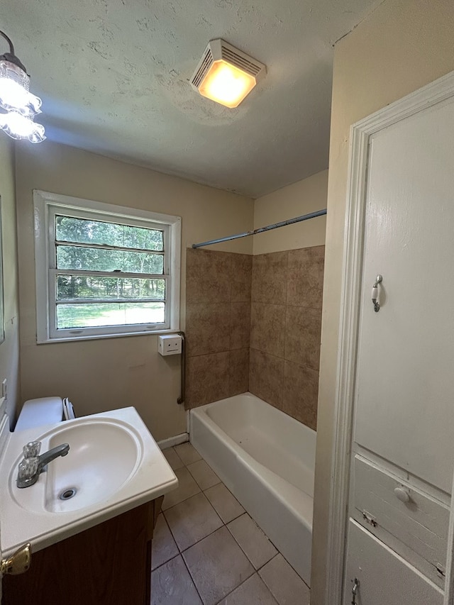 402 Reid Dr, Dothan, AL 36301 - full bath with tile patterned flooring, vanity, and shower / tub combination