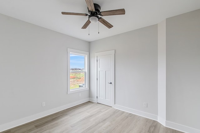 1919 Silcox Rd, Ashford, AL 36312 - spare room with baseboards, a ceiling fan, and light wood finished floors