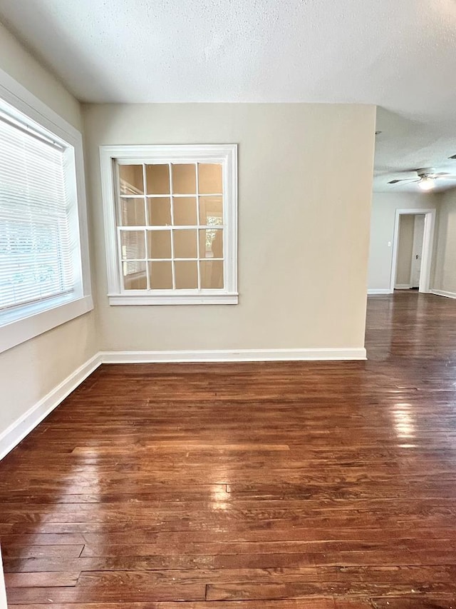 115 Westmont Dr, Dothan, AL 36301 - empty room with wood-type flooring, a textured ceiling, and a ceiling fan