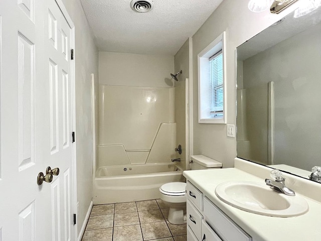115 Westmont Dr, Dothan, AL 36301 - full bath featuring vanity, washtub / shower combination, tile patterned flooring, and a textured ceiling