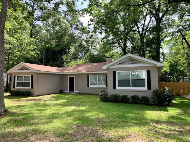 115 Westmont Dr, Dothan, AL 36301 - ranch-style house featuring stucco siding and a chimney