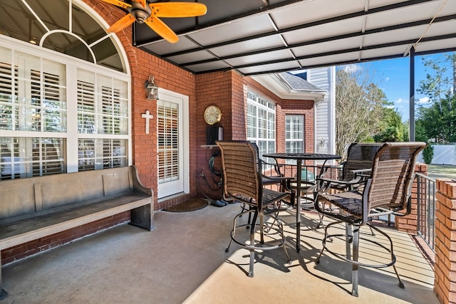 view of sunroom / solarium