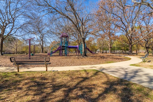 view of community jungle gym