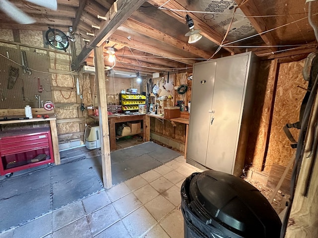 426 Walker Rd, Ozark, AL 36360 - unfinished below grade area featuring a workshop area