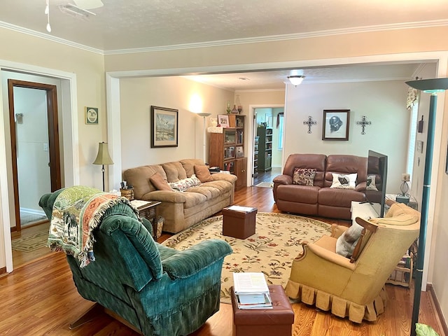 449 County Road 112, Columbia, AL 36319 - living area featuring wood finished floors and ornamental molding