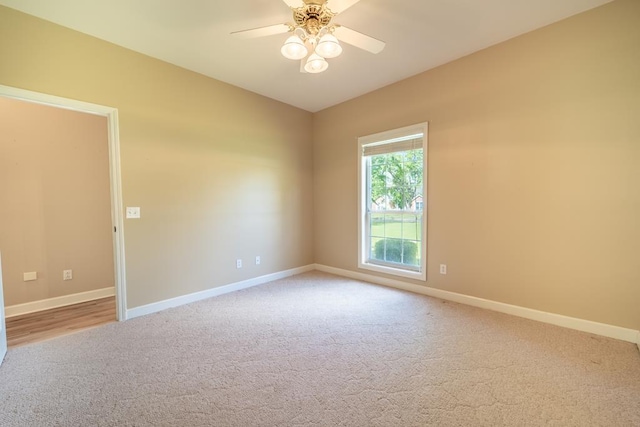 401 Dunleith Blvd, Dothan, AL 36303 - spare room featuring carpet, baseboards, and ceiling fan