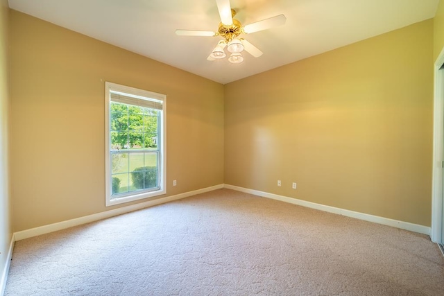 401 Dunleith Blvd, Dothan, AL 36303 - empty room featuring light carpet, baseboards, and ceiling fan